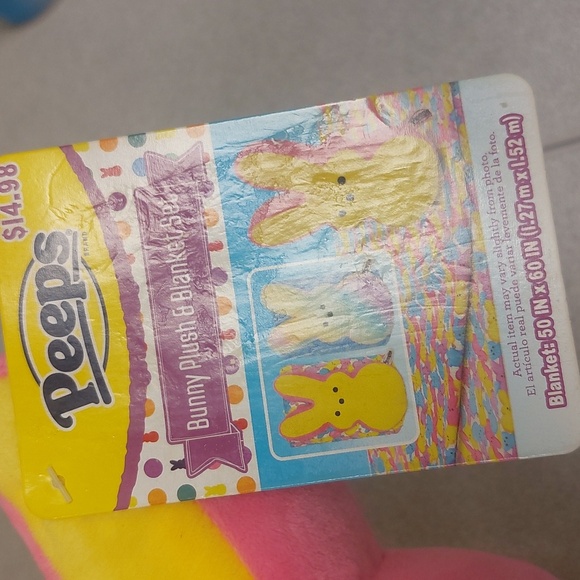 Peeps Plush Lot of 2 Mummy and Yellow Bunny - Picture 13 of 16